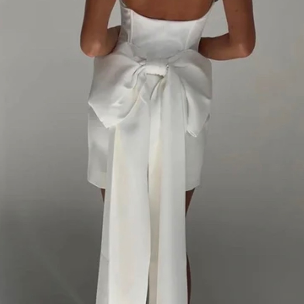 Meshki Meredith Strapless Bow Mini Dress